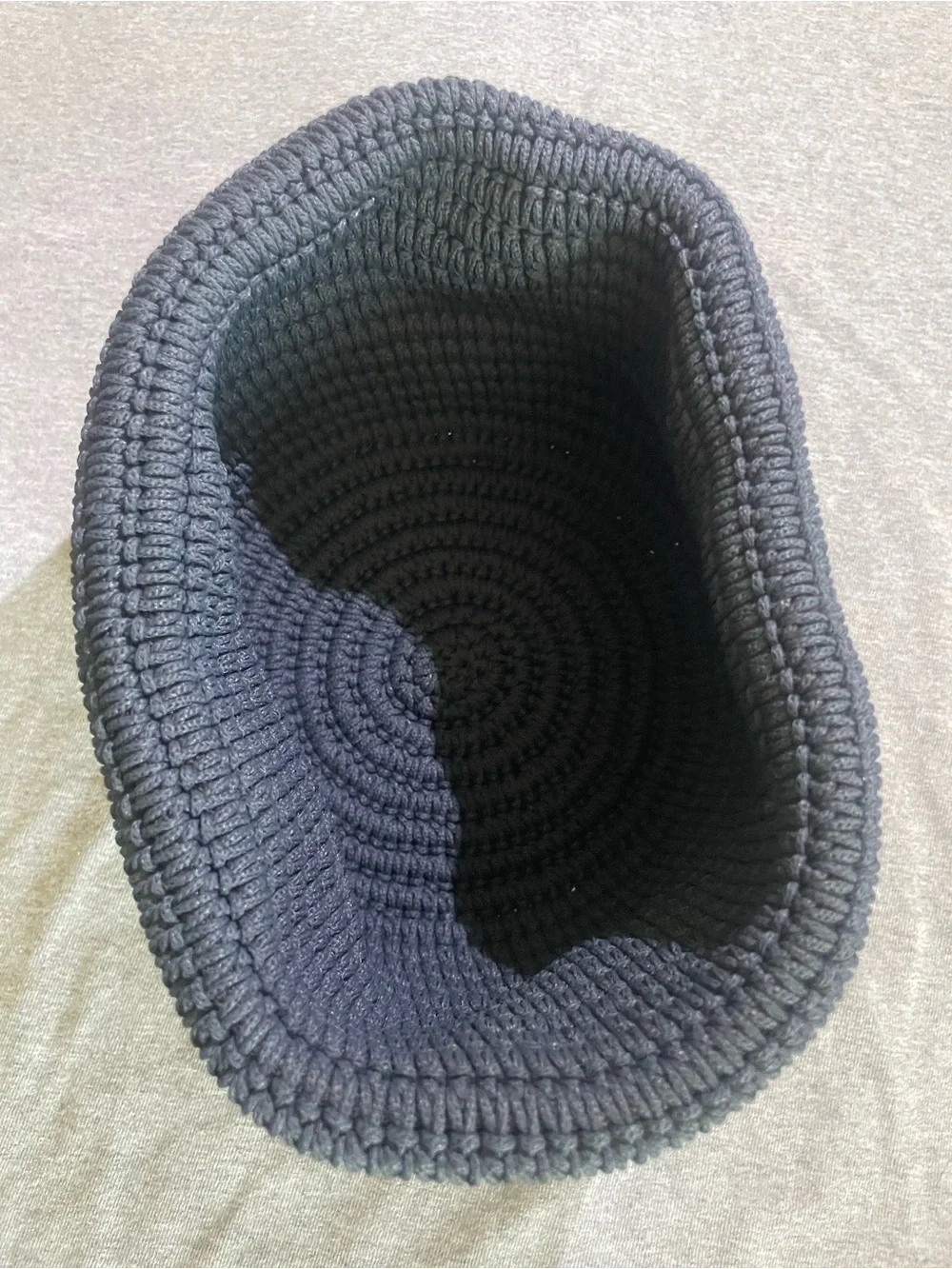 Ribbed Knit Black Men's Beanie Hat